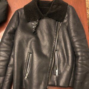 Black Sherpa Moto Jacket
